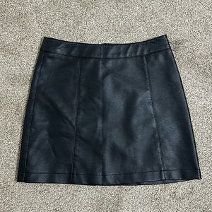 Forever21 black leather skirt size S